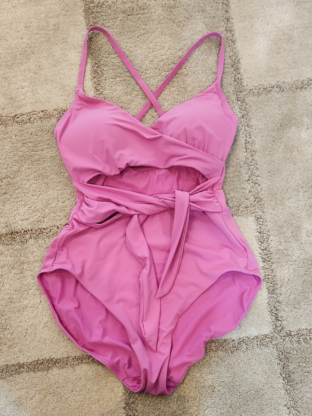 Calia Tie Front One Piece In Geranuim Purple